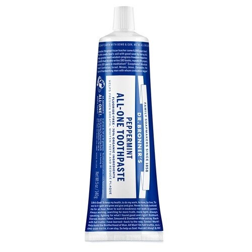 

Органическая зубная паста с перечной мятой, 140 г/105 мл Dr. Bronner's