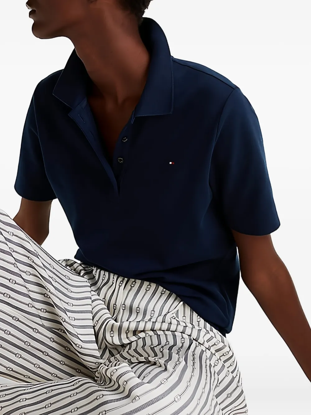 Рубашка поло с короткими рукавами Tommy Hilfiger, синий — фото 4