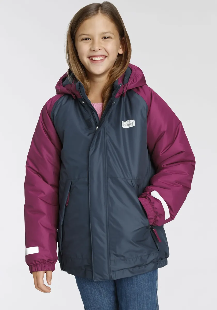 

Зимняя куртка Scout "SNOWY", с капюшоном, с теплым термоутеплителем, фуксия