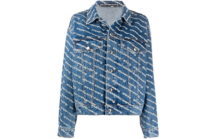 

Куртка с логотипом игры Alexander Wang, синяя, Синий, Куртка с логотипом игры Alexander Wang, синяя