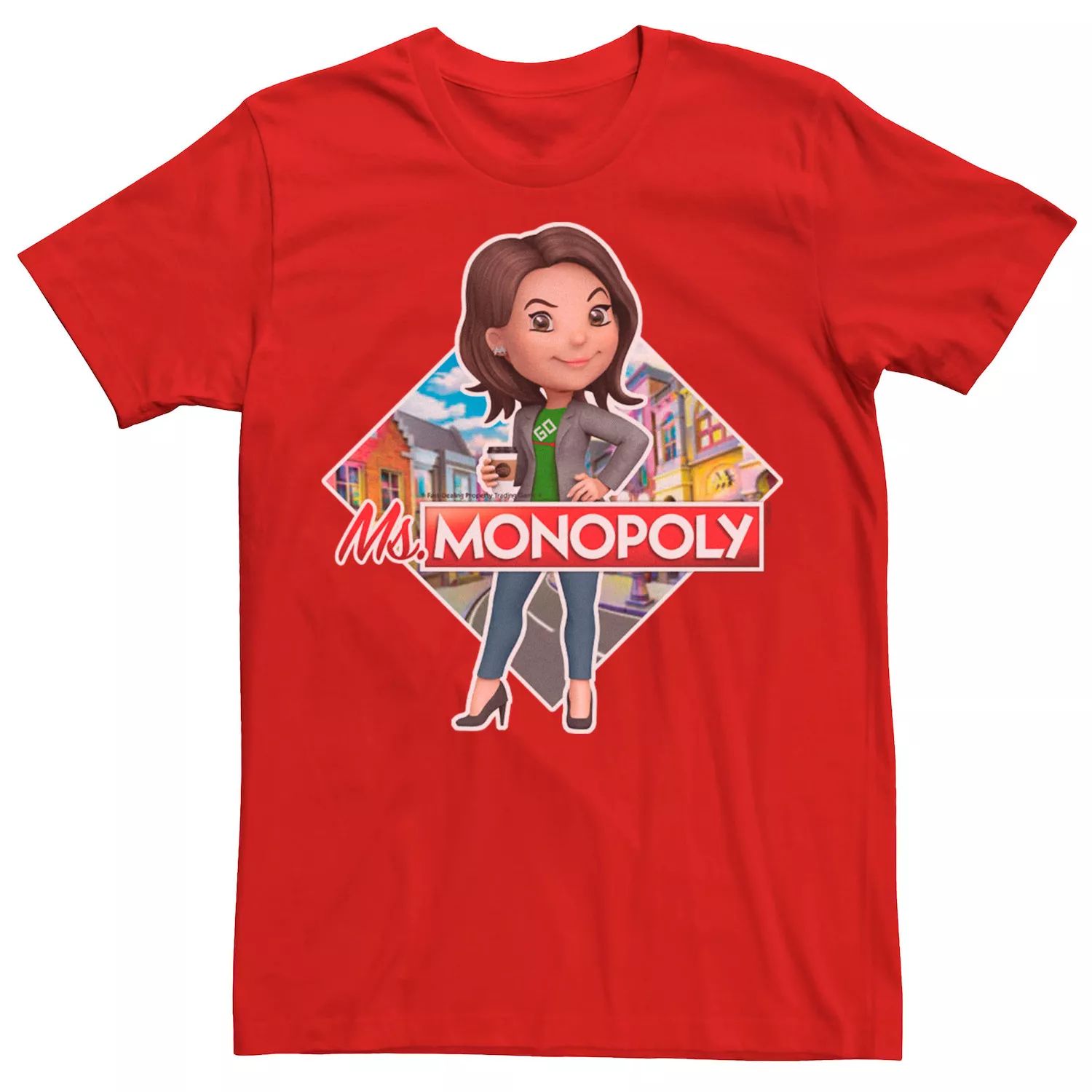 

Мужская футболка с логотипом Monopoly Ms. Monopoly Licensed Character