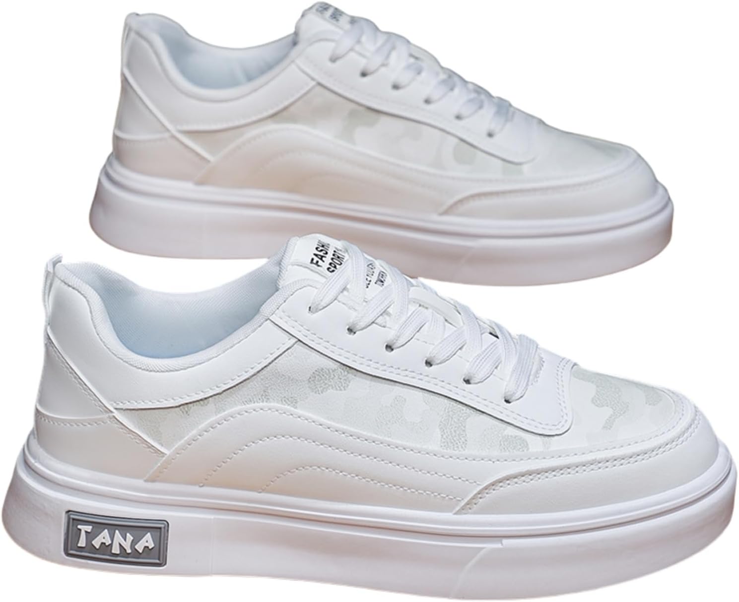 

Мужские модные низкие кеды спортивного стиля, подходящие для скейтбординга, прогулок и вождения, с противоскользящей подошвой Khwfjas, белый