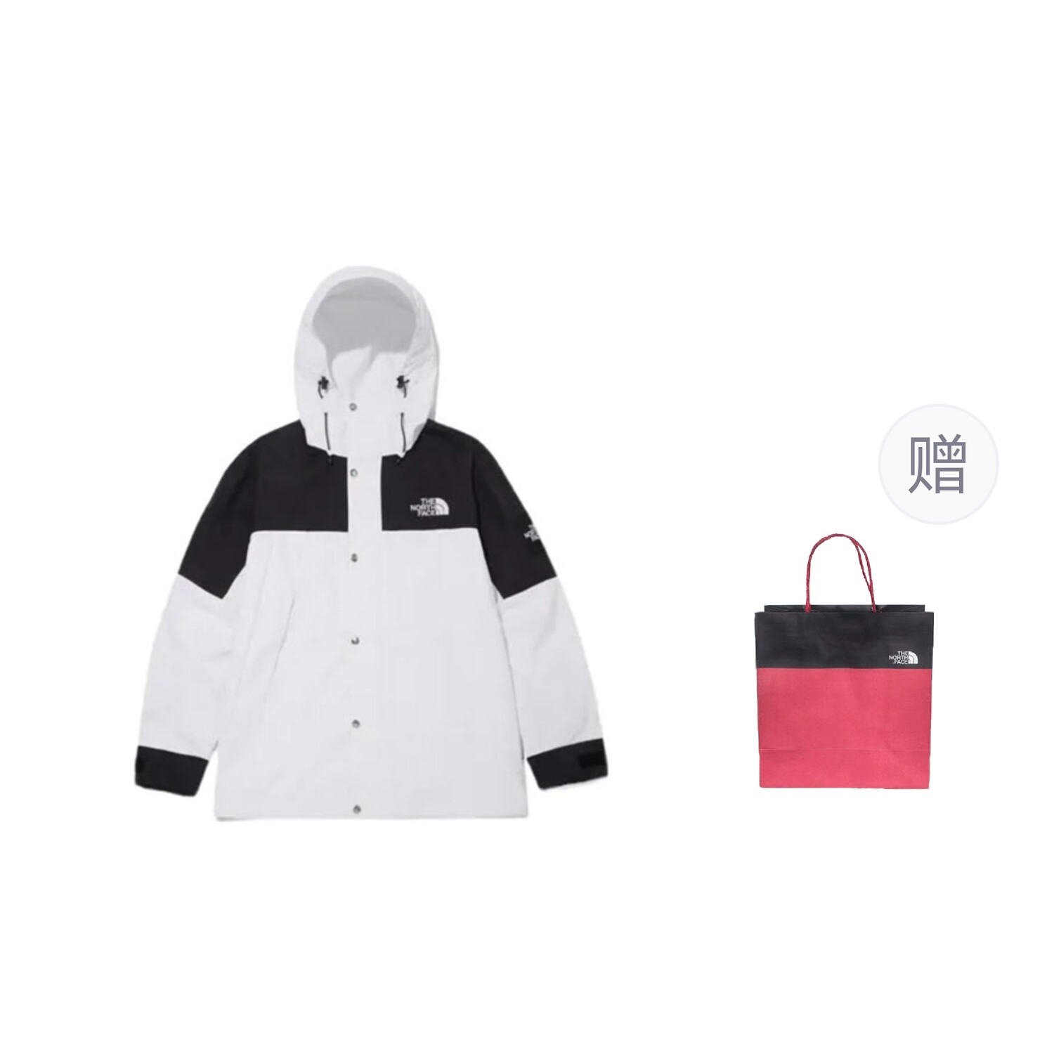 

Ветровка куртка унисекс белый + подарочный пакет The North Face