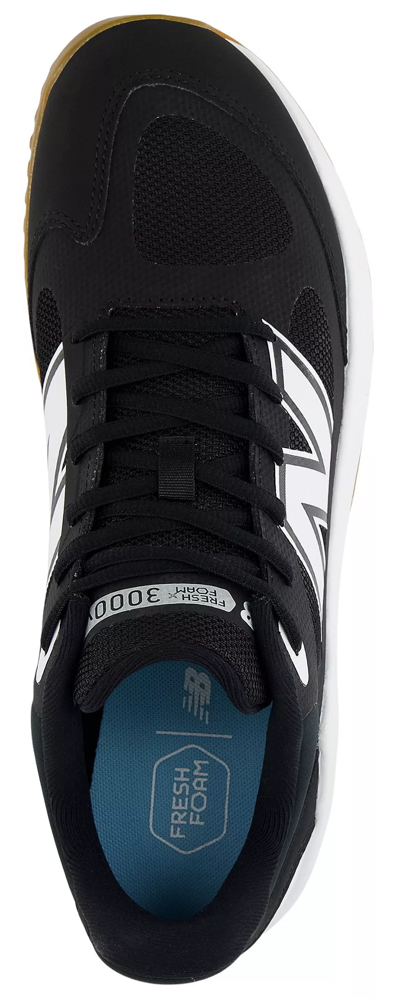 Бейсбольные кроссовки New Balance Fresh Foam 3000 V7 для газона, черный/белый — фото 2