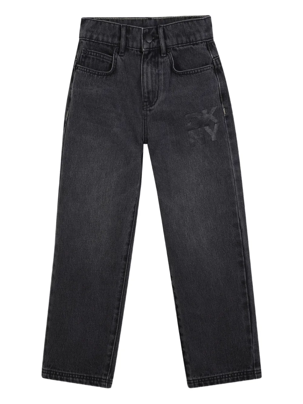 

Джинсы с вышитым логотипом Dkny Kids, черный