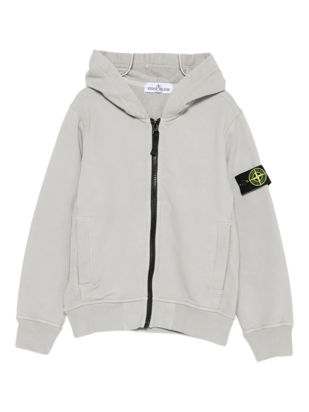 

Толстовка на молнии с капюшоном Stone Island Junior, серый