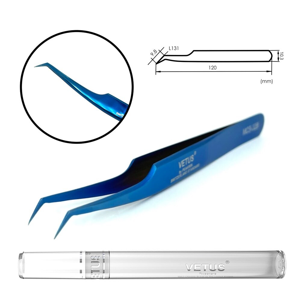

Пинцет Vetus MCS-32B, синий