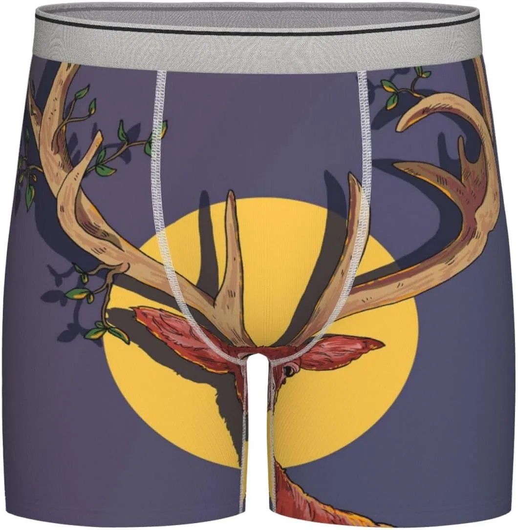 Боксеры с 3D-карманом, Reindeer Antlers, Light Grey