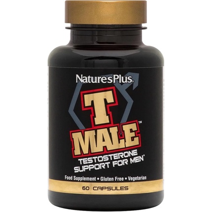 

NaturesPlus T-Male Herbal Complex и цинковая добавка для мужчин, усилитель энергии и выносливости, 60 капсул Nature's Plus
