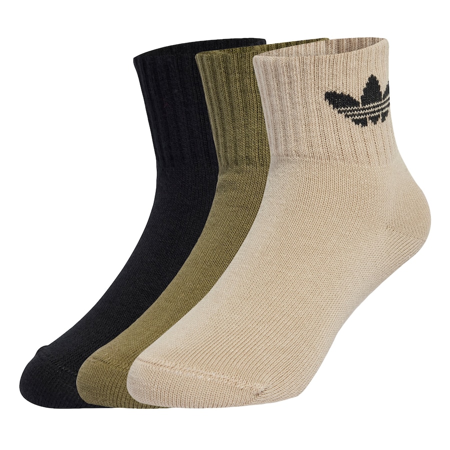 

Носки ADIDAS ORIGINALS Mid Ankle Sock 3 Pair Pack Kids, бежевый/черный