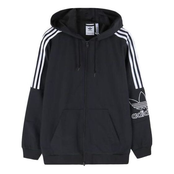

Куртка adidas originals Putline FullZip Hooded Jacket 'Black White', черный