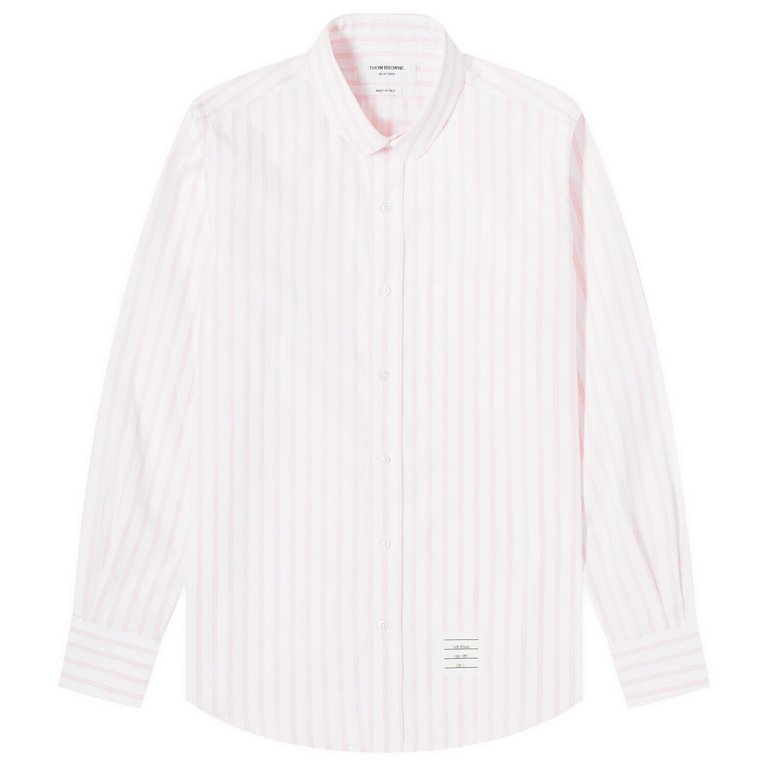 

Рубашка Thom Browne Round Collar Stripe Oxford Shirt, цвет Light Pink