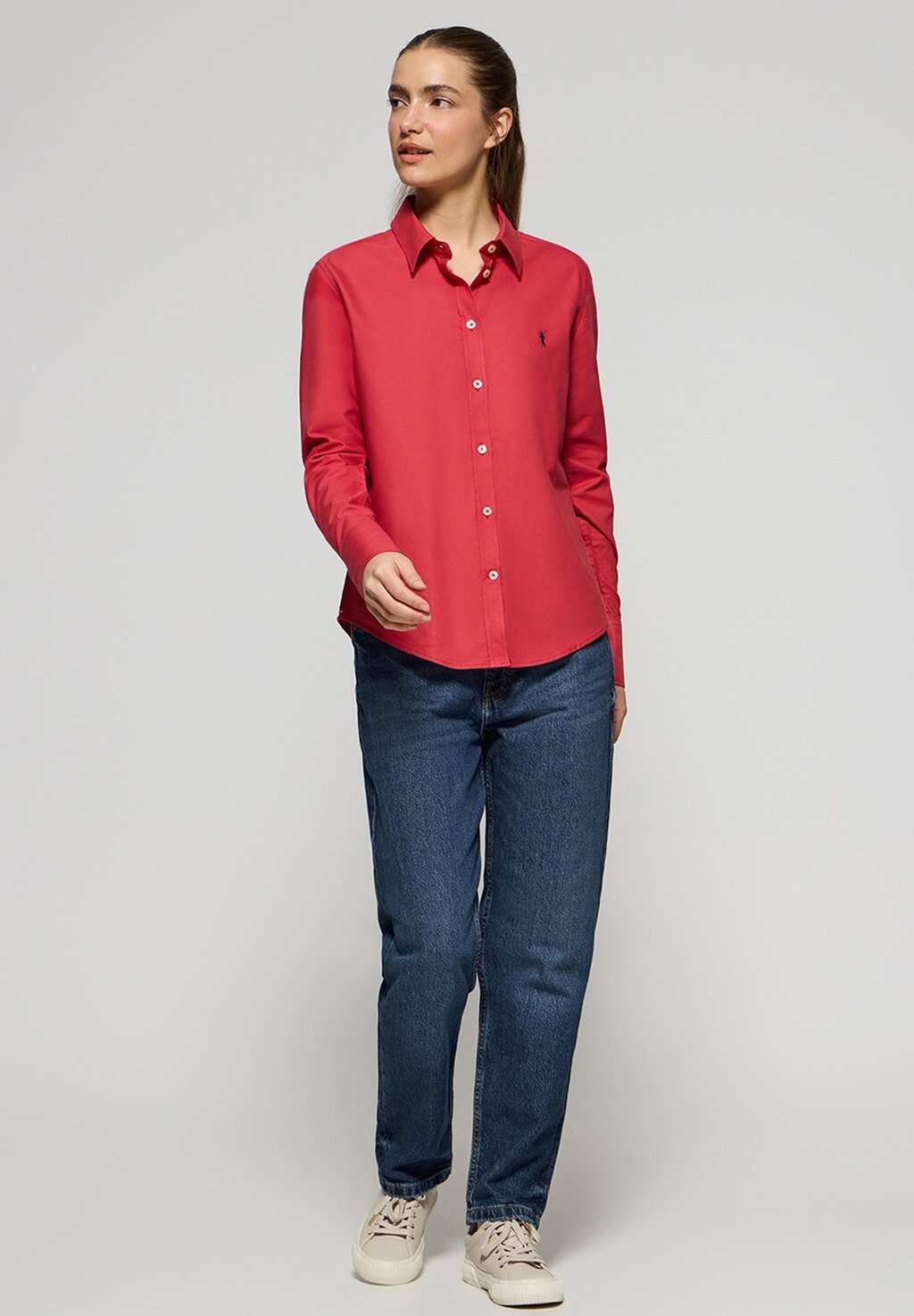 

Блузка на пуговицах LONG SLEEVE REGULAR FIT OXFORD Polo Club, красный