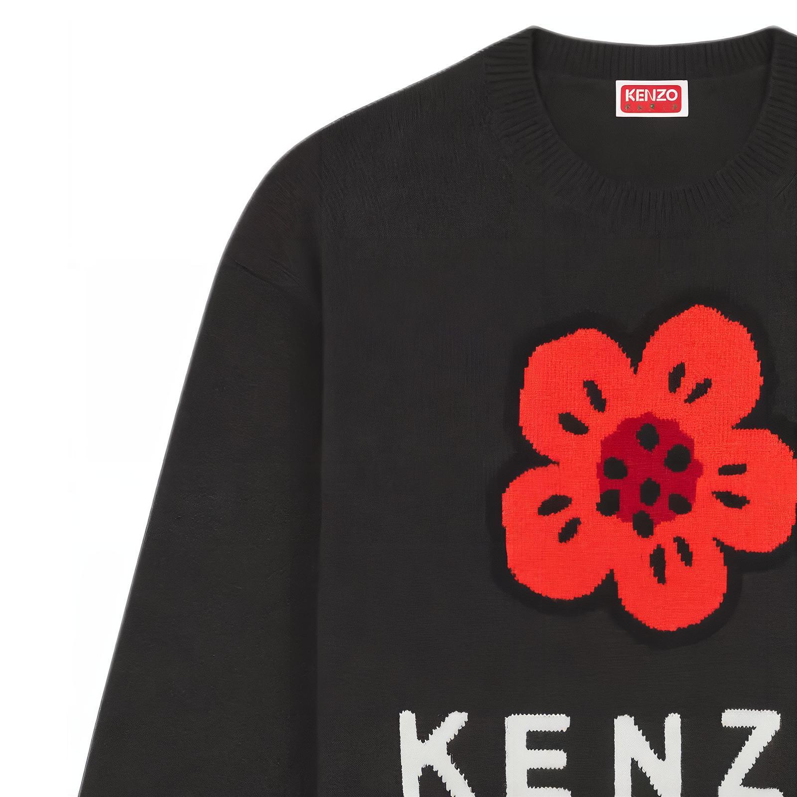 

Букет Цветов Вязаный Свитер KENZO, Черный