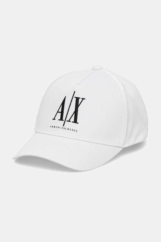 

Хлопковая кепка с козырьком Armani Exchange, белый