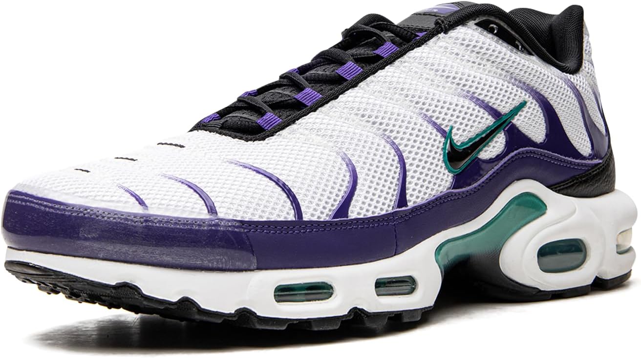 Кроссовки Nike Air Max Plus, мужские спортивные кроссовки, белый/черный — фото 4