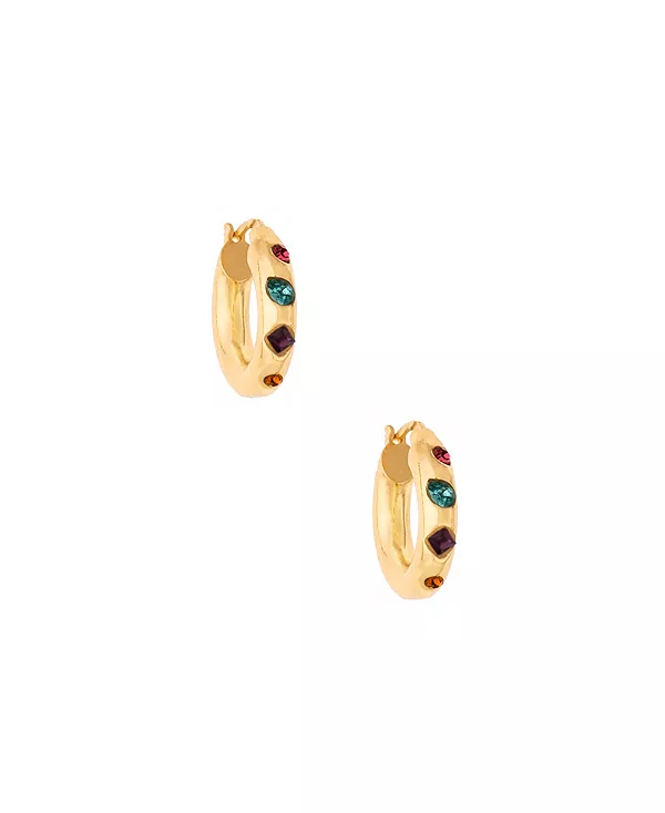 

Яркие радужные серьги-кольца Ettika, gold