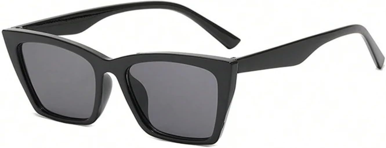 

Солнцезащитные очки с защитой от УФ-излучения UV400 | Маленькая оправа «кошачий глаз» | Для женщин и мужчин, для занятий спортом на открытом воздухе и вождения DSVIGF, Black