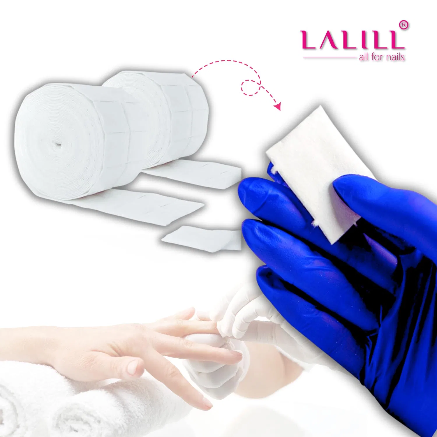 Набор Lalill Nail Cleaner 1000 мл: обезжириватель для ногтей с ватными дисками Lalill — фото 4