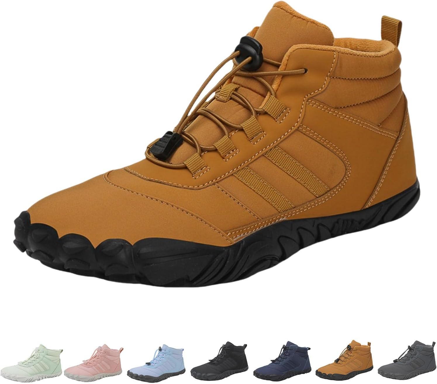 

Заземленные обувь для женщин и мужчин при невропатии, походные ботинки для женщин и мужчин, зимние ботинки с широкой носочной частью и противоскользящим покрытием Generic, 108 Brown