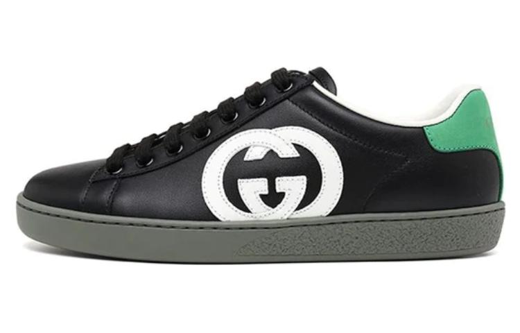 

Кроссовки Gucci Ace Skateboarding Women, черный/белый/зеленый