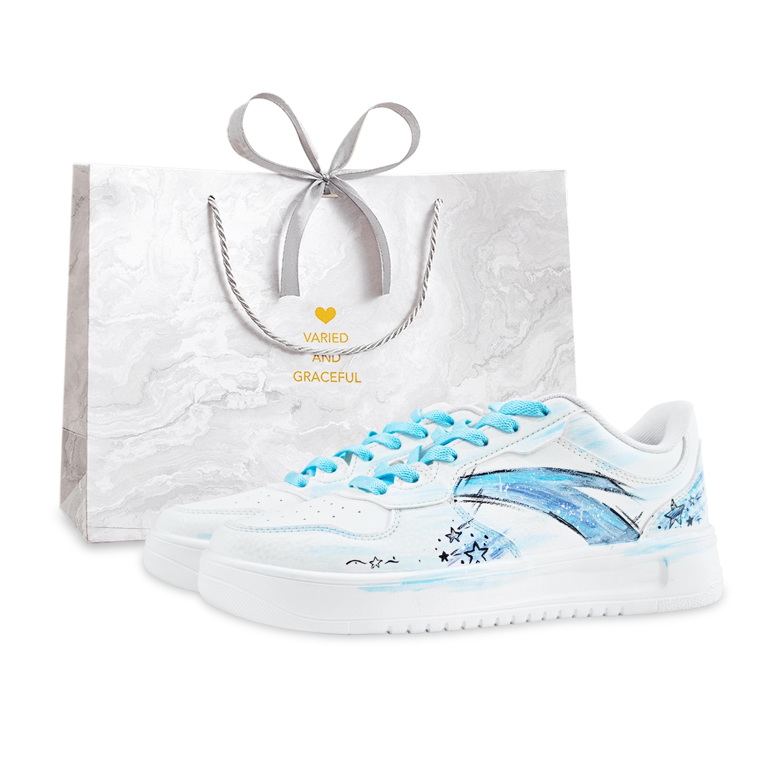 

Мужские низкие скейтбордистские кроссовки с мягкой амортизацией, износостойкие, легкие Anta, светлый синий