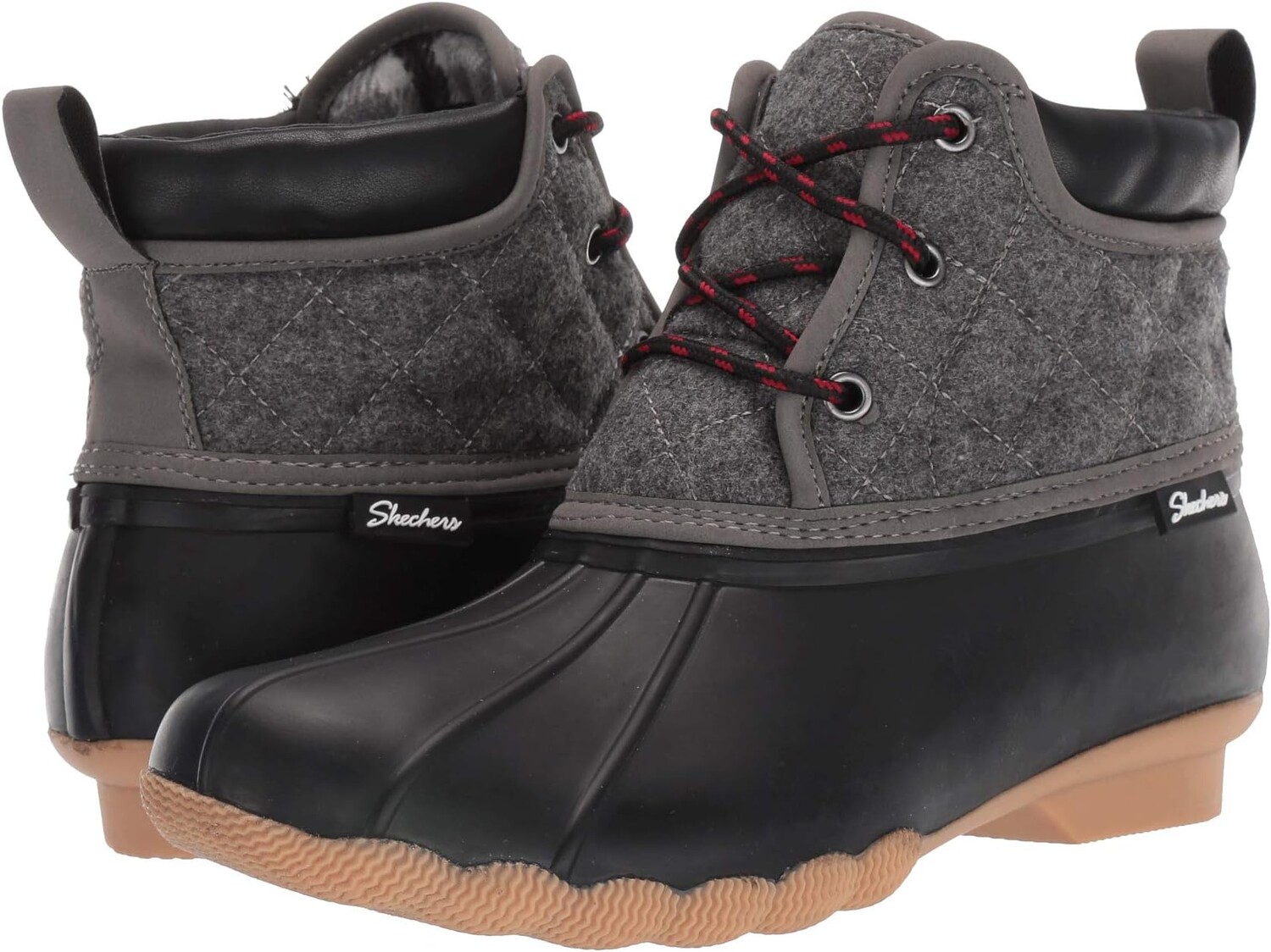 Женские ботинки Skechers Pond водонепроницаемые, серый/черный