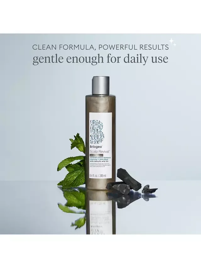 Шампунь Scalp Revival Charcoal + AHA/BHA MegaStrength+ для облегчения перхоти, 248 мл Briogeo — фото 2