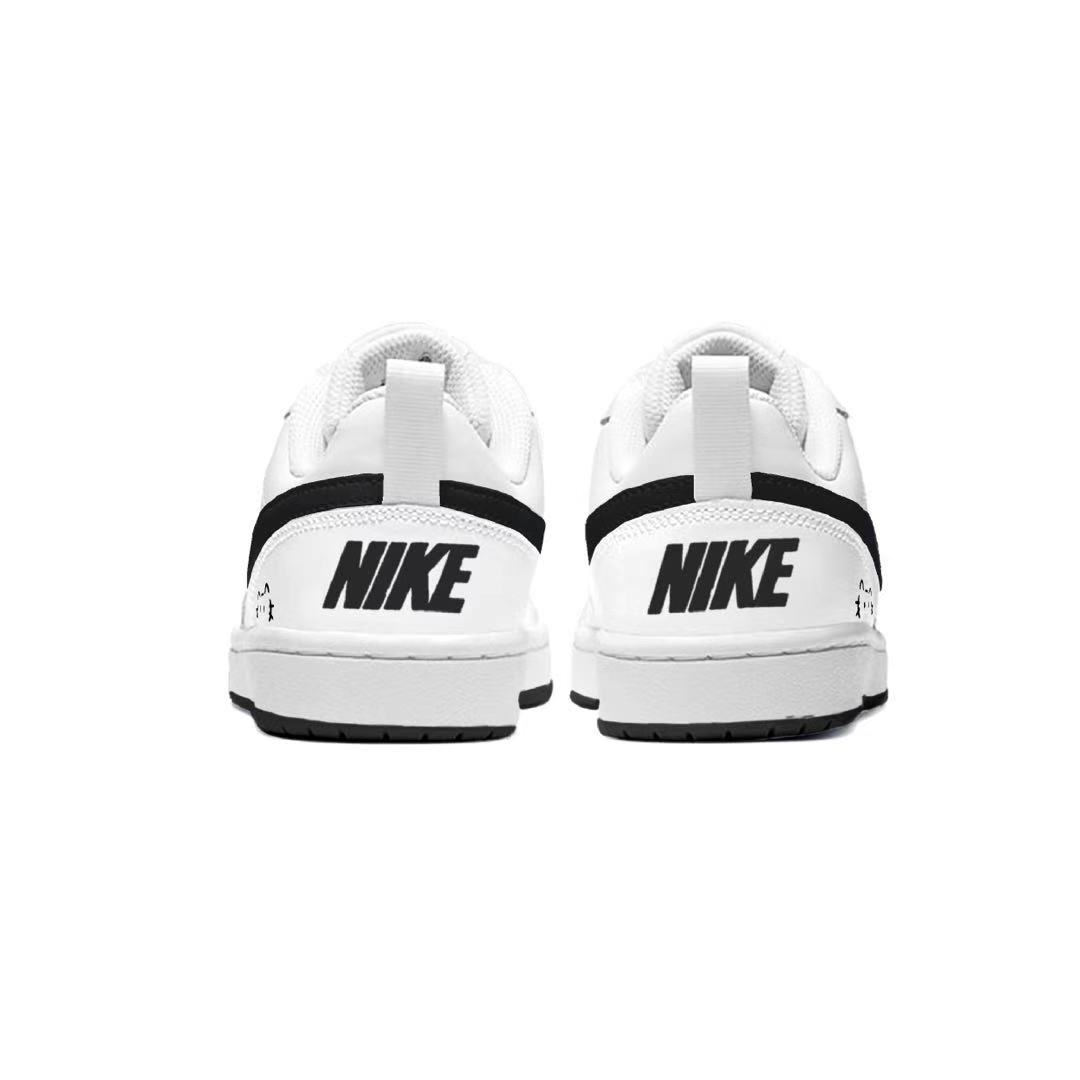 Nike Детские кроссовки для скейтбординга Court Borough Little Black Cat с амортизацией и дышащим верхом, низкие, для подростков — фото 4