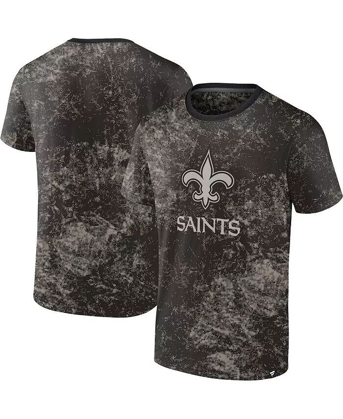 

Мужская черная футболка New Orleans Saints Shadow Fanatics