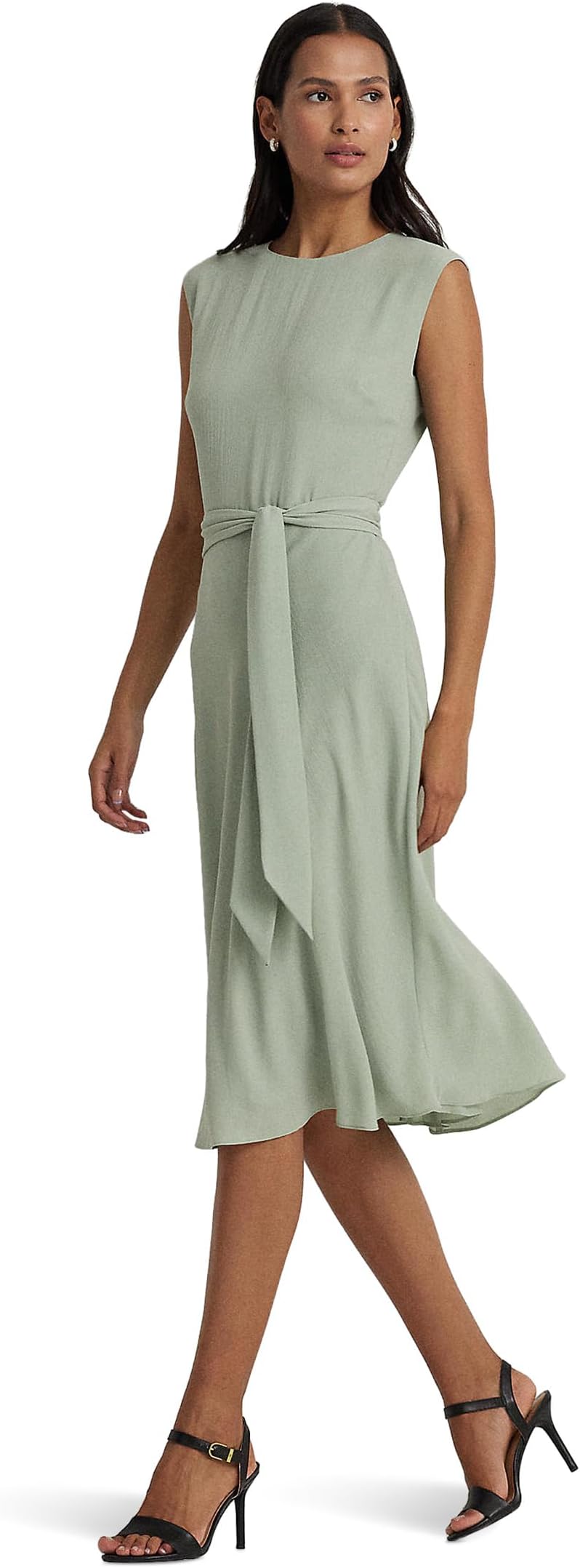

Платье Lauren Ralph Lauren Belted Bubble Crepe Dress, цвет Soft Laurel