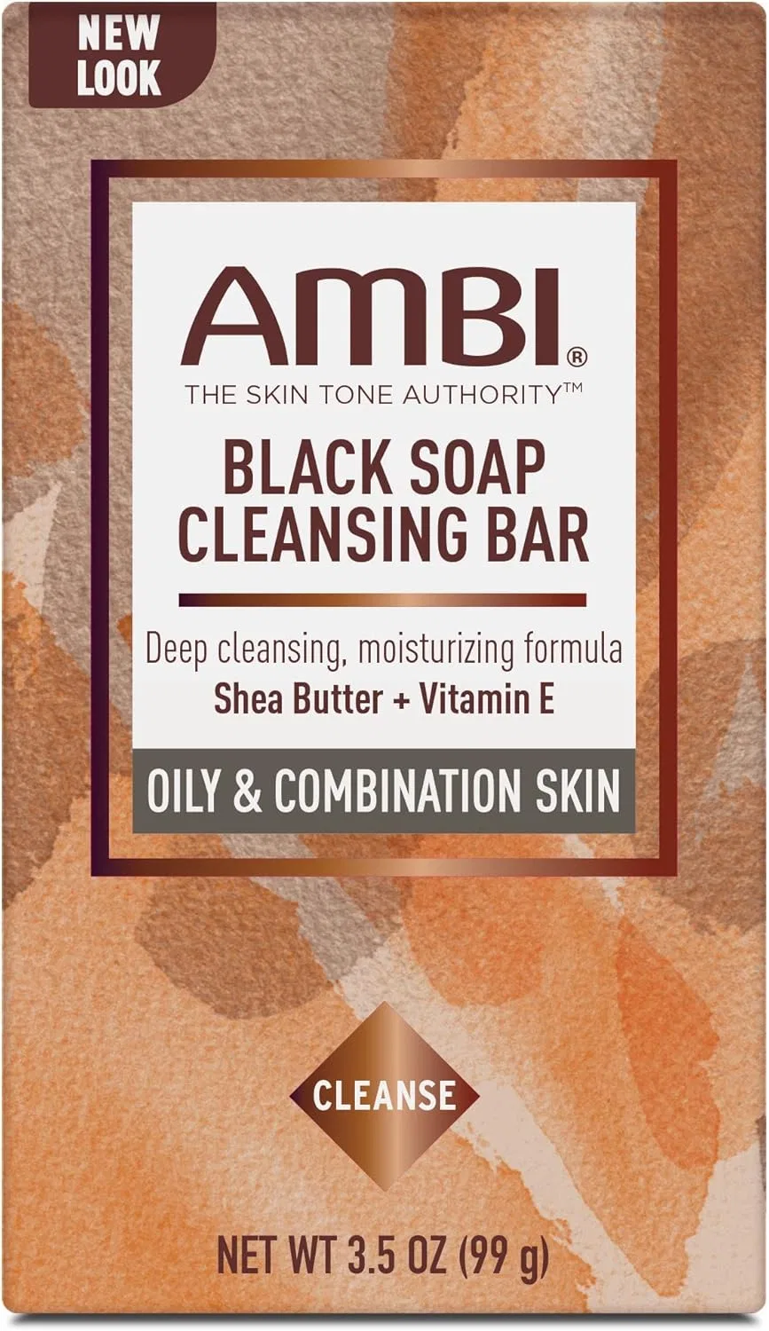 Мыло уходовое Ambi Black Soap с маслом ши, 3.5 унции, 6 шт.