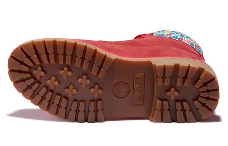 Ботинки женские для активного отдыха, красные Timberland — фото 4