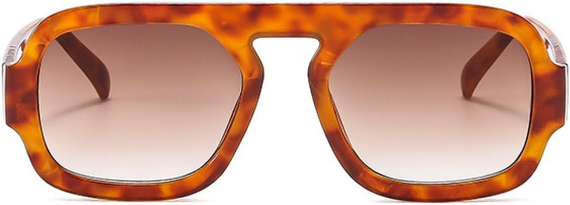 

Солнцезащитные очки Laureles Retro Square для женщин, градиентный леопардовый коричневый принт, солнцезащитные очки для мужчин в стиле панк, для активного отдыха и путешествий, L17, C6