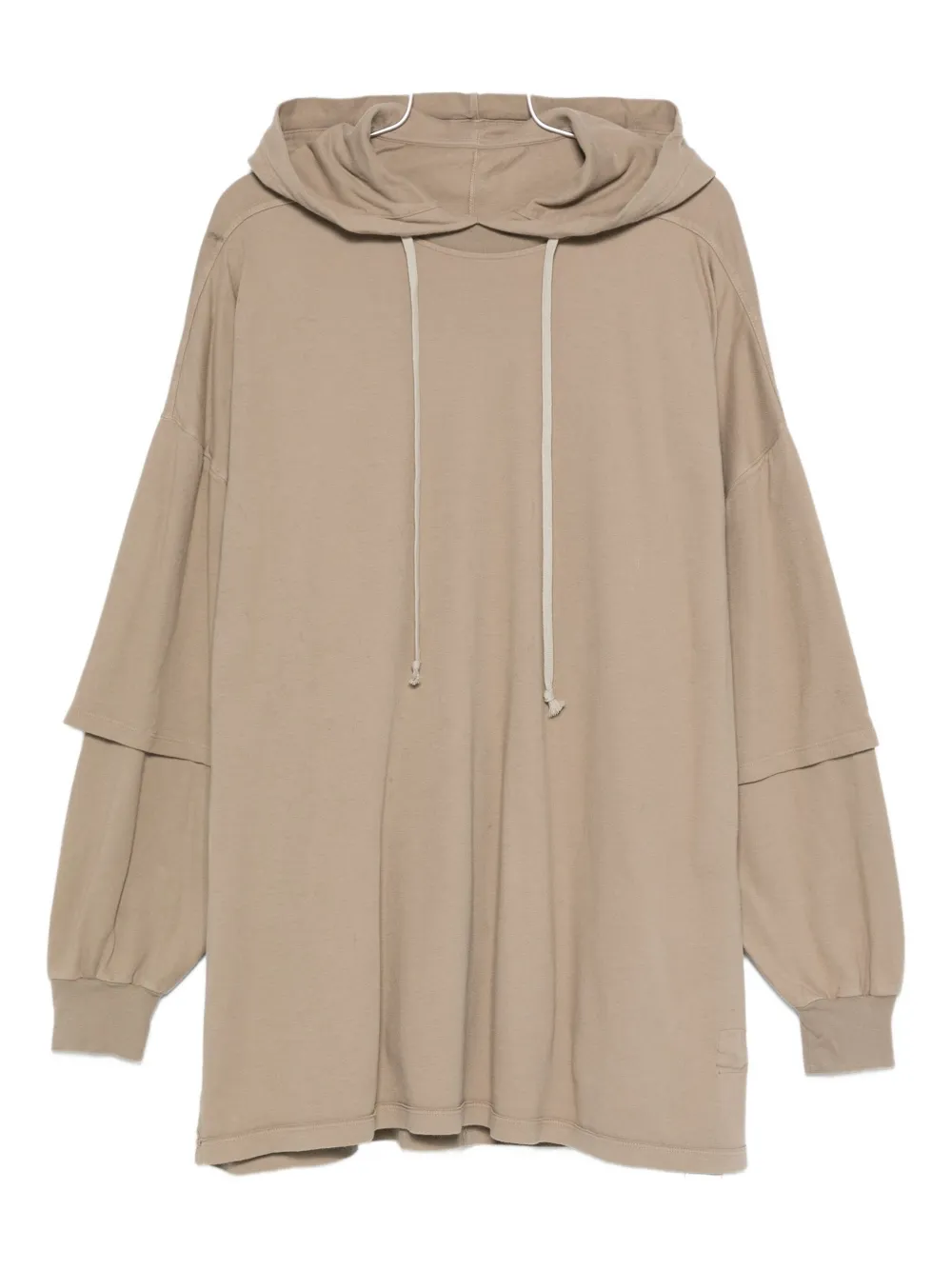 

Двухслойный свитер с капюшоном Rick Owens DRKSHDW, нейтральный