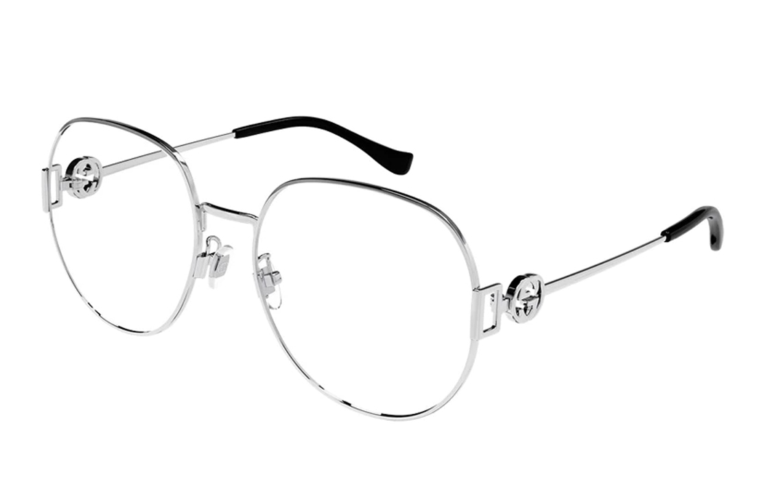 

Оправа оптическая Gucci Unisex Oversized Round Frame, серебряный