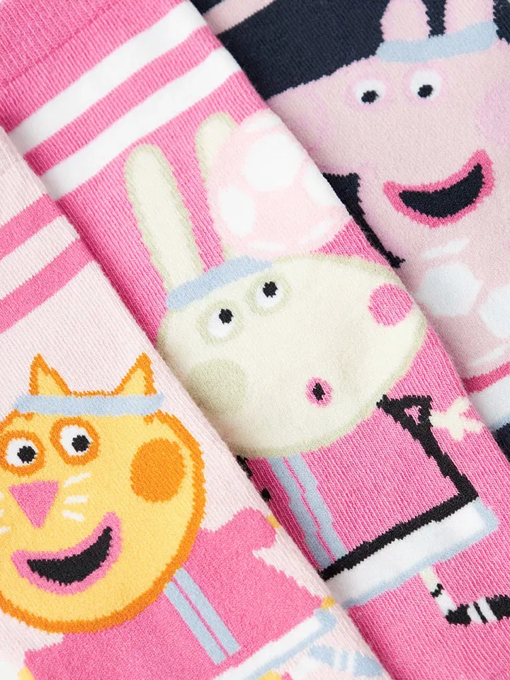 Носки 3-парный набор Peppa Name it, темно-синий/розовый/розовый — фото 4