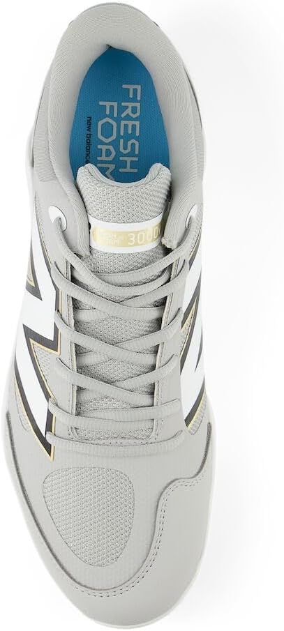 Мужские бейсбольные кроссовки New Balance Fresh Foam 3000 V7, Mercury Red/Gold, размер 6.5 M, белый — фото 4