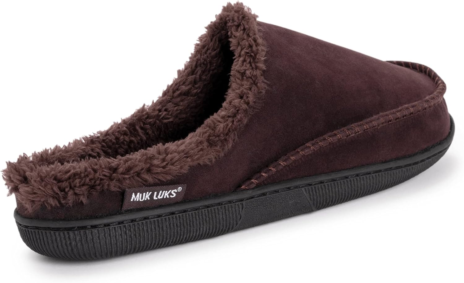 Мужские сабо MUK LUKS из искусственной замши, коричневый — фото 2