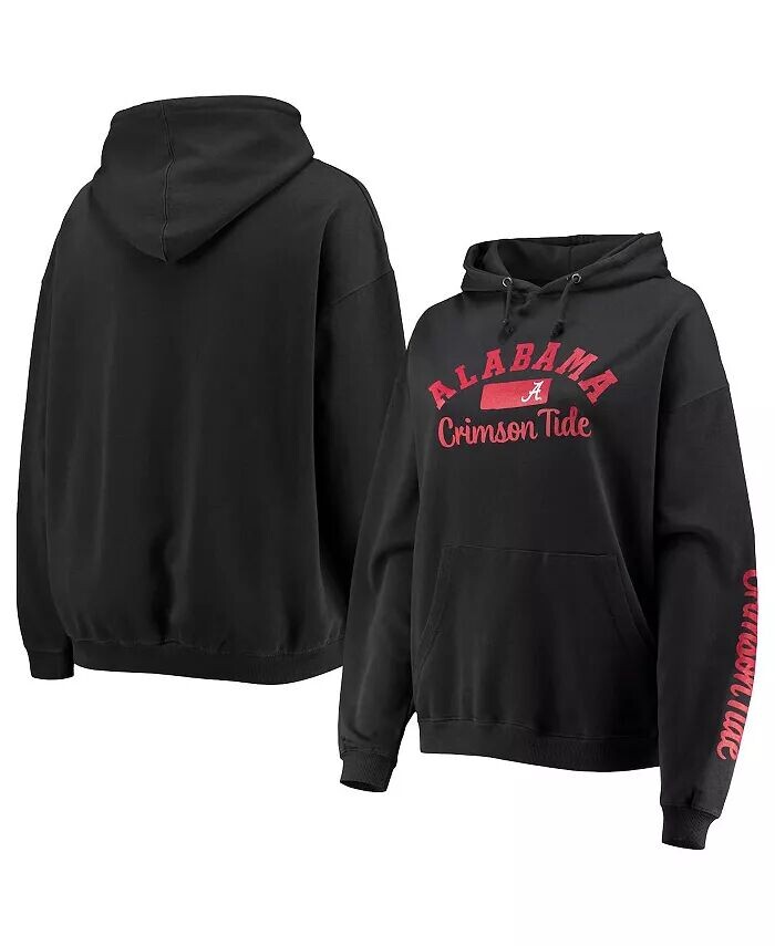 

Женская черная толстовка с капюшоном Alabama Crimson Tide Rock n Roll Super Oversize Pressbox