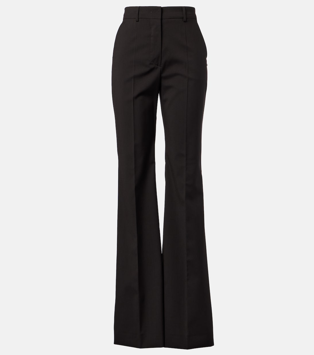 

Брюки расклешенные из чистой шерсти Hangar Sportmax, Cioccolato