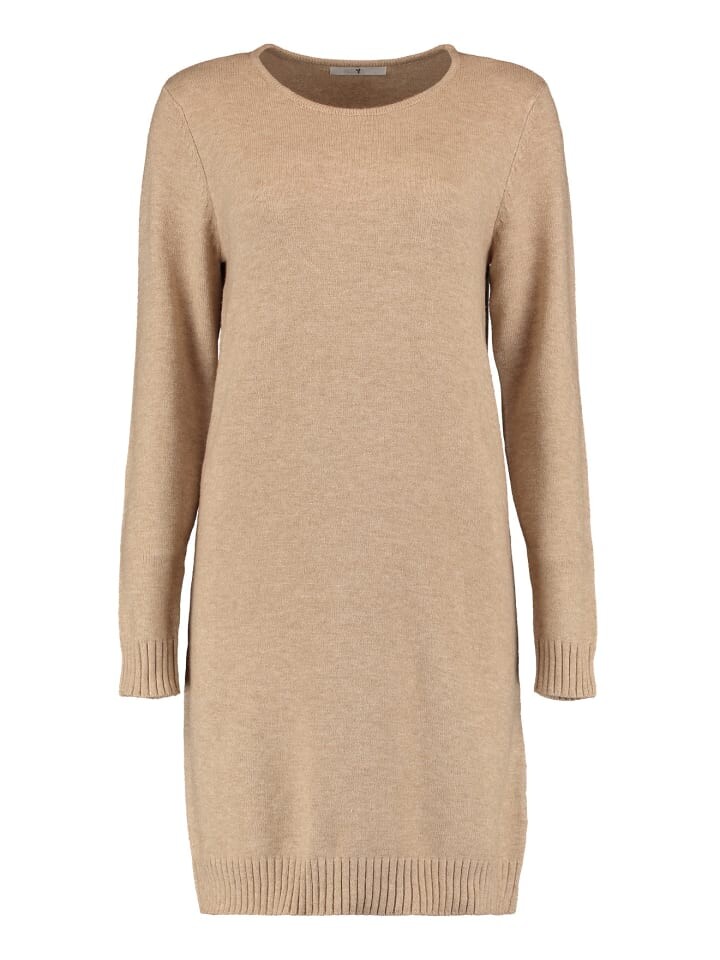 

Платье до колена Hailys Lockeres Langarm Strickkleid Long Shirt Dress, бежевый