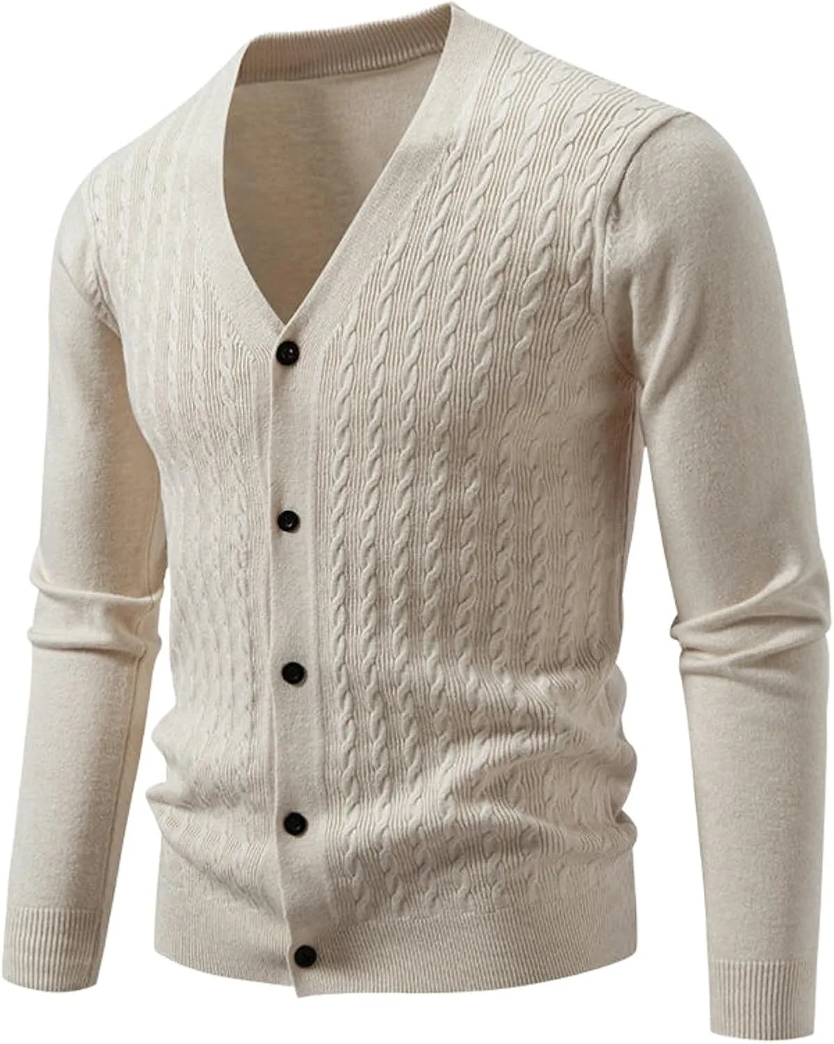 

Мужской вязаный кардиган с V-образным вырезом MUFURONG