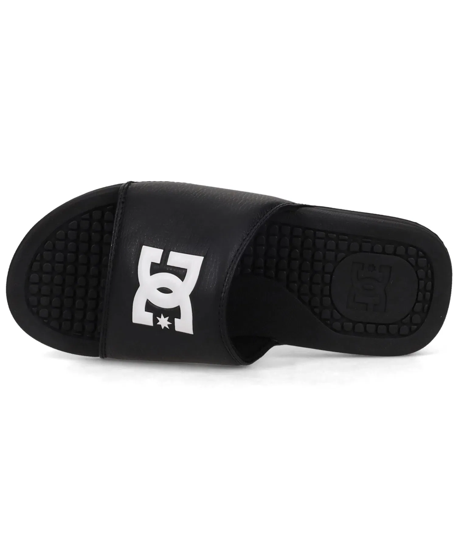 Мужские сланцы DC Shoes BOLSA с логотипом чёрно-белые — фото 4