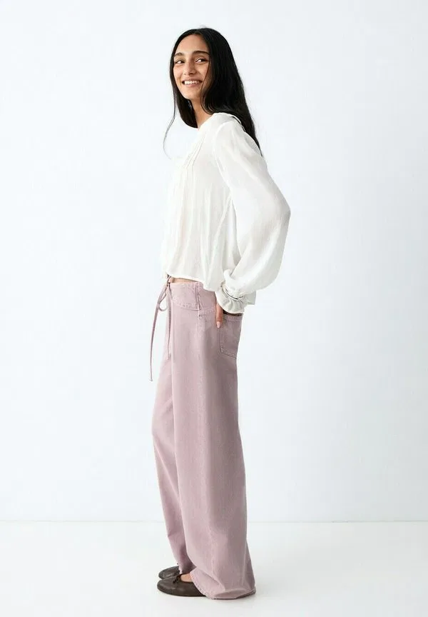 Подростковые джинсы свободного кроя Mango Kids, Purple — фото 3