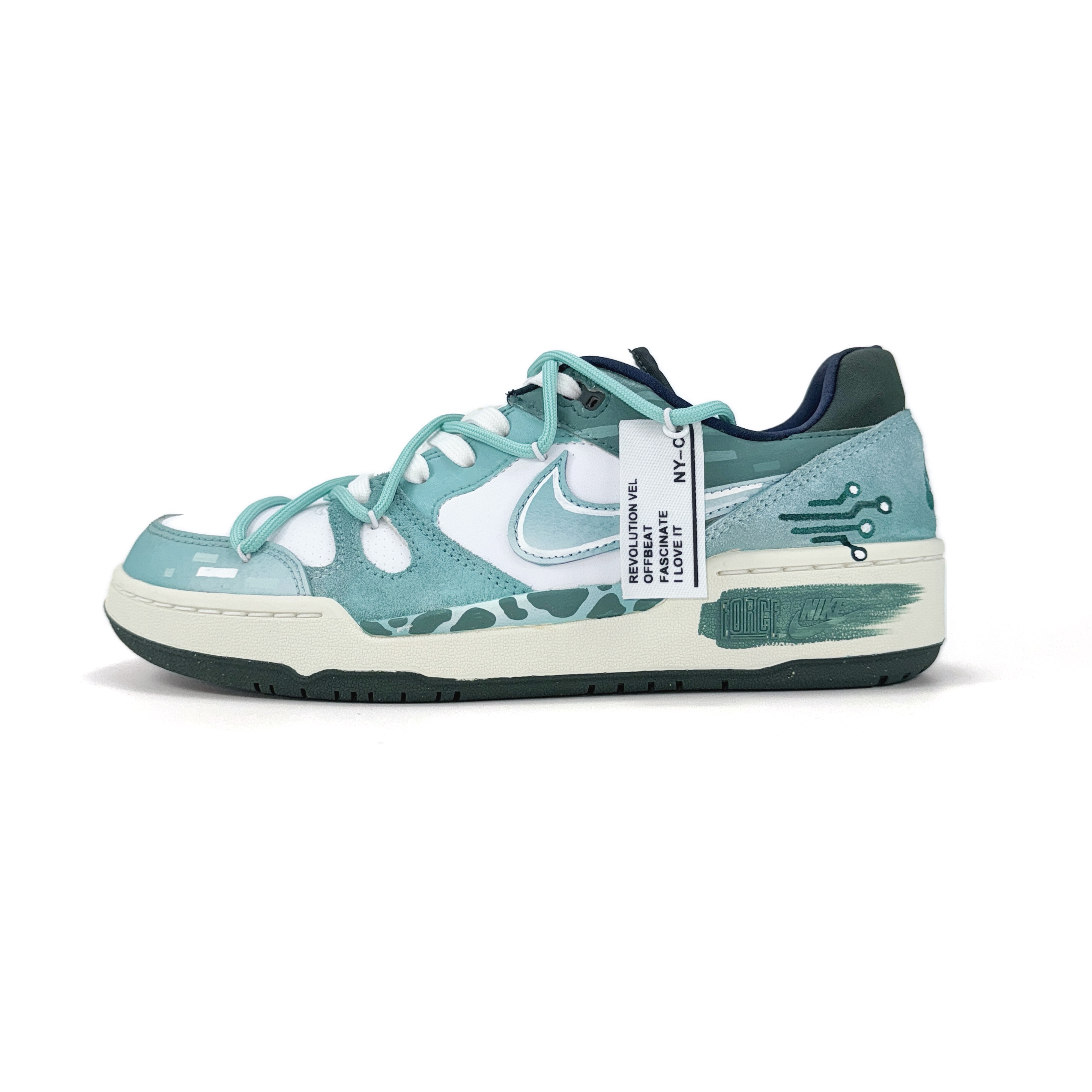 

Мужские кроссовки для скейтбординга Full Force Low-Top Tech Green/White Nike