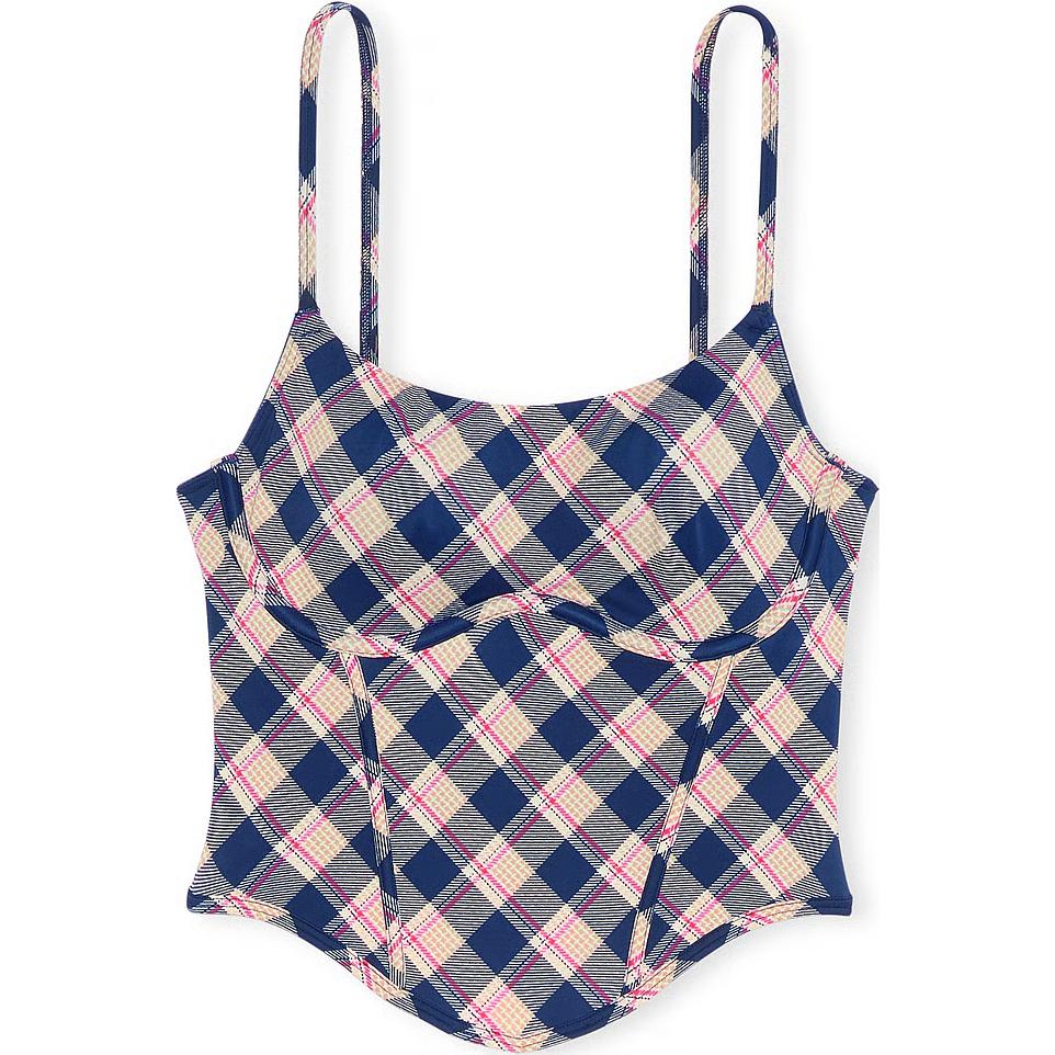 

Victoria's Secret Розовые бралетты и топы с поддержкой The Cinched Micro Corset Top/NP Bra Women's Blue Plaid