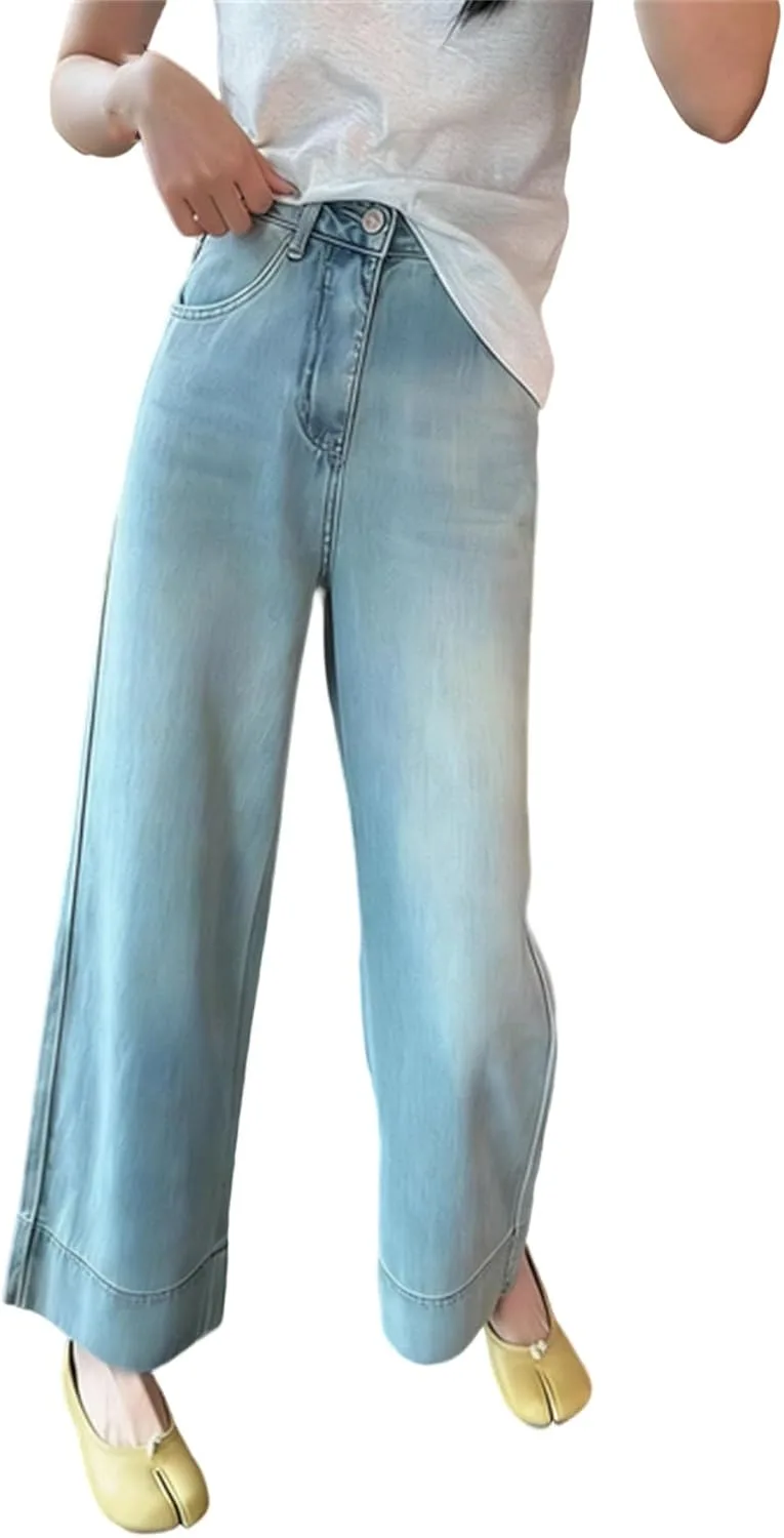 Женские джинсы прямого кроя bell bottoms с длиной nine-point