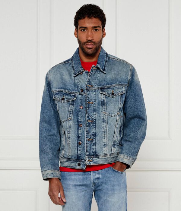 

Джинсовая куртка Loose fit Hugo, синий