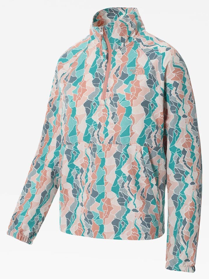 

Анорак The North Face W PRINTED CLASS V PULLOVER, зеленый